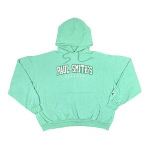 Vintage Champion Paul Smith’s College Drawstring Hoodie - Size XXL